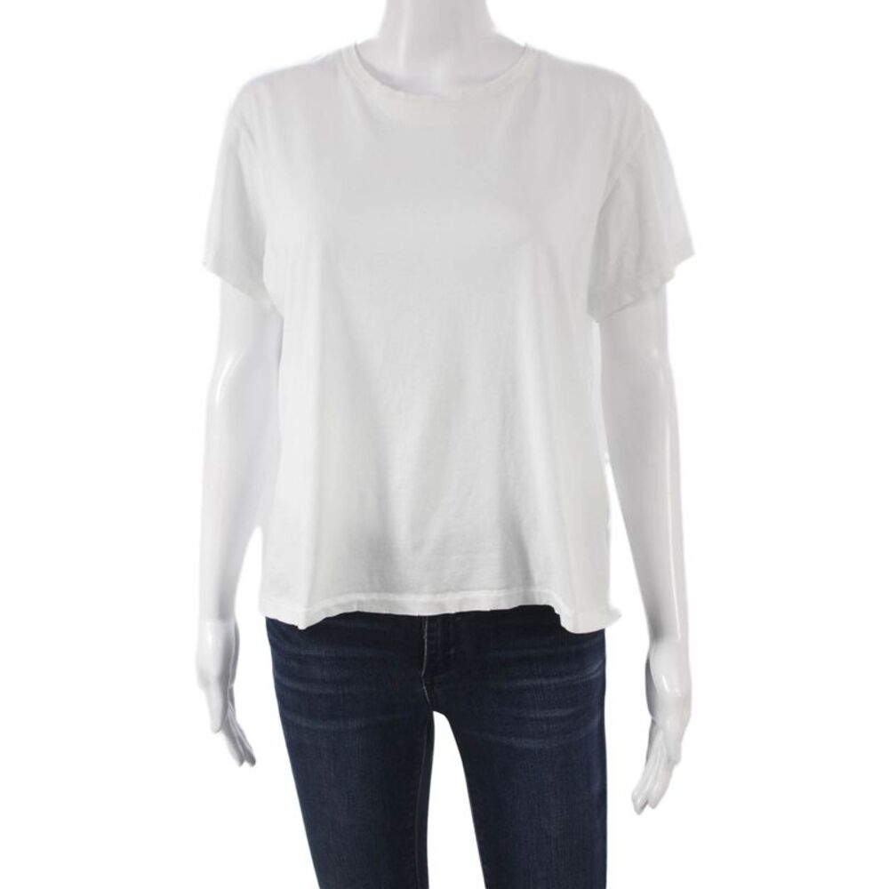 Leallo Womens Basic Cotton Crew Neck Short Sleeve T-Shirt Size M